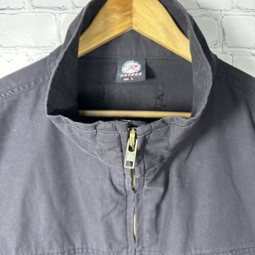 Rothco Concealed Carry Combat‎ Jacket Large Black Cotton Lightweight Tactical